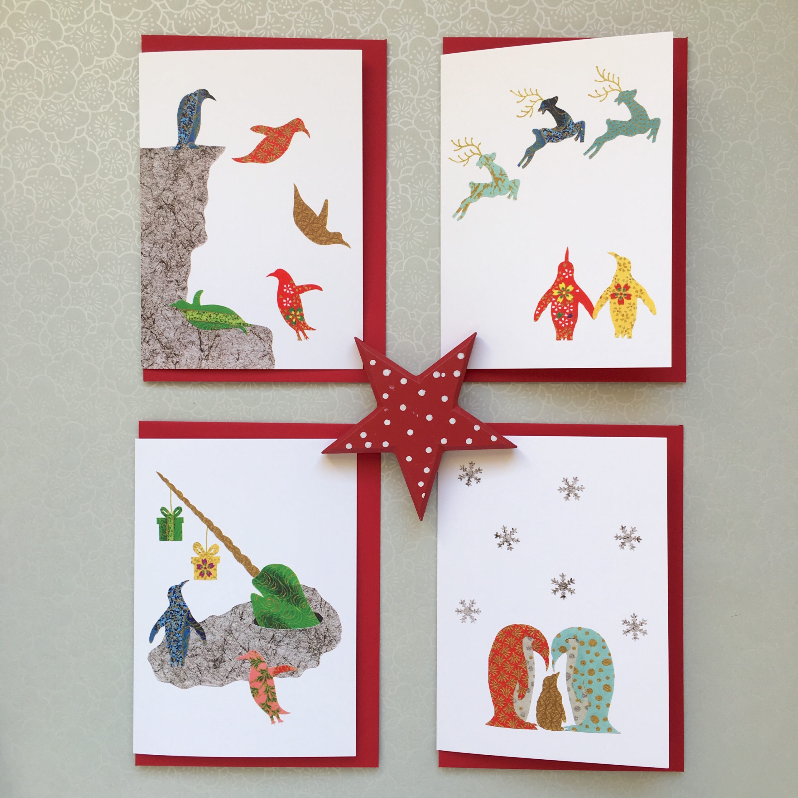 PENGUIN CHRISTMAS CARD SET