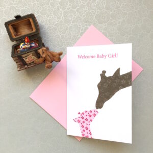 NEW BABY GIRL GREETING CARD